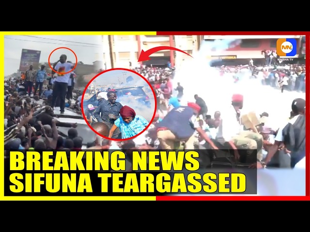 BREAKING NEWS: Teargas Erupts at Sifuna Rally in Kitengela as ODM Crisis Deepens