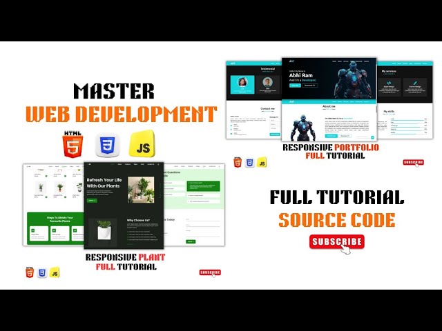 Master Frontend Web Development With 2 Real World Portfolios using html css js Beginners to Advanced