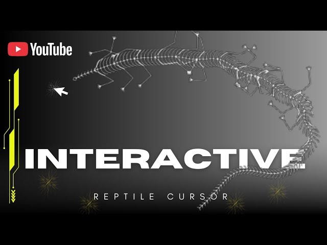 🔥 Reptile Cursor Animation using HTML, CSS & JavaScript | Mind-Blowing Mouse Trail Effect Tutorial