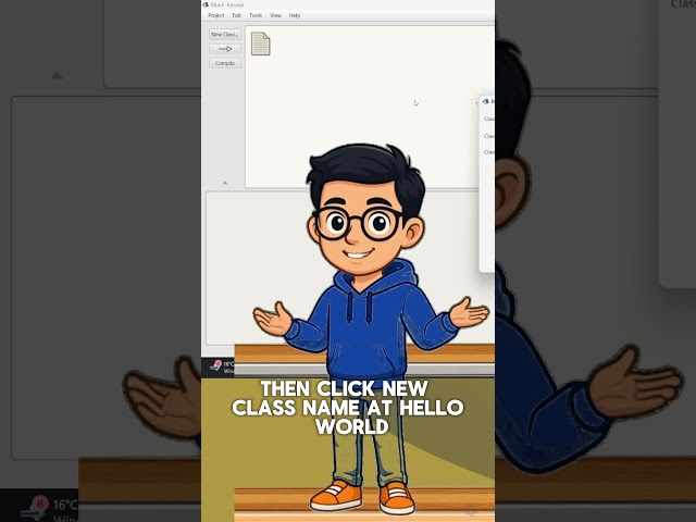 Your First Java Program in BlueJ (Step-by-Step Guide!) 💻🔥 #codingshorts #facts#java  #learnjava