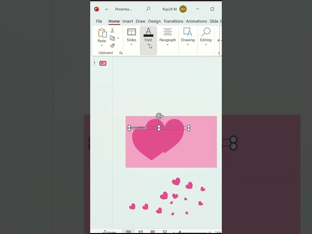 Valentine's day card using PPT #powerpoint