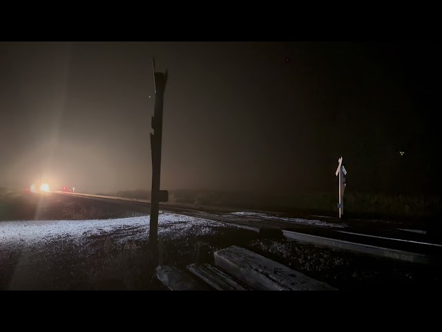 FLYING 70 MPH Train in Pitch Black Rural Missouri