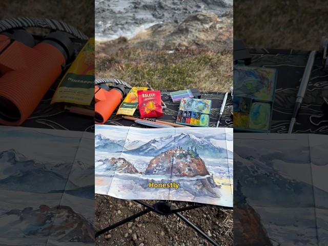 Artist can't win in Alaska because of THIS! #watercolorpainting #alaska #beautifulnature