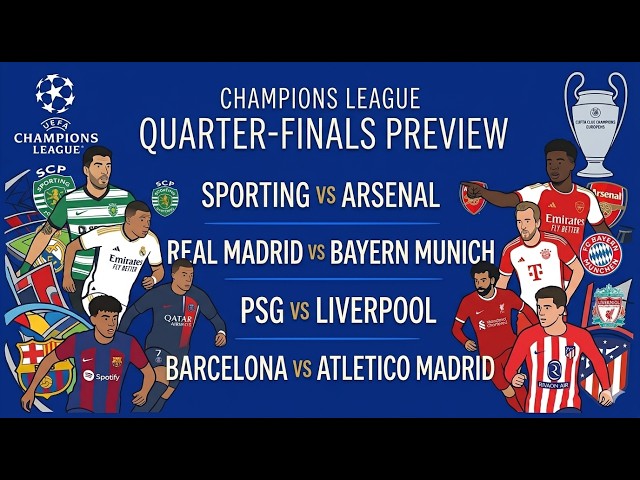 UCL QF Breakdown ⚽ Arsenal in Trouble? Real vs Bayern 🔥 PSG vs Liverpool! Atleti to knock Barca out?