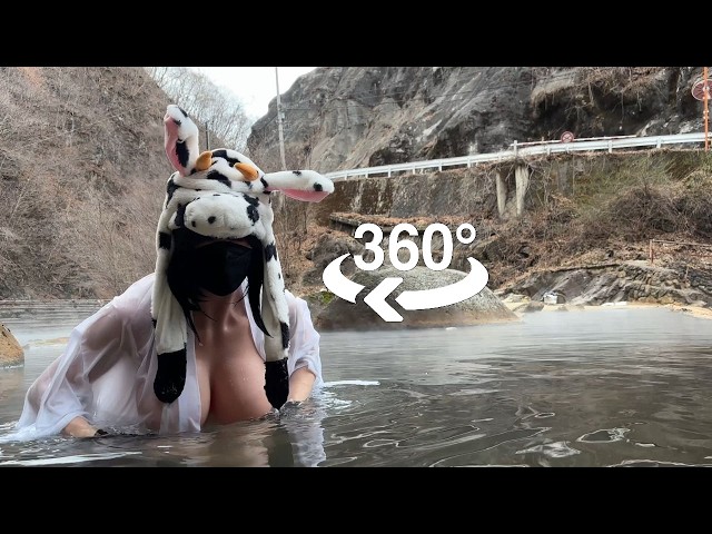 Bathing Directly in a Heated River | Japan's Strangest Onsen #Insta360X5