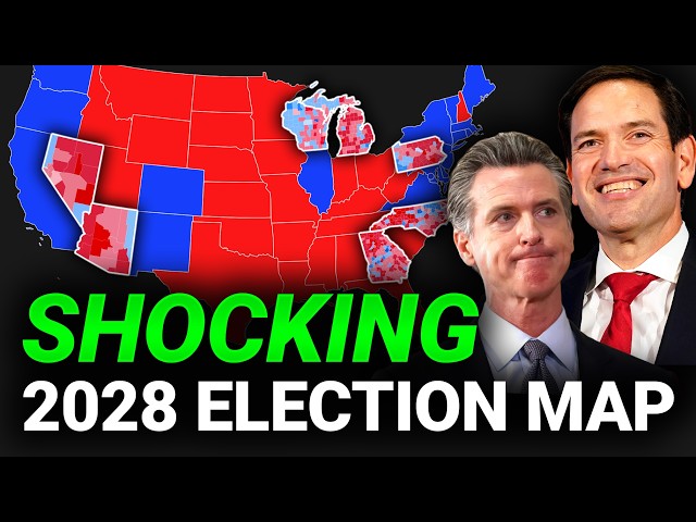 My BRAND NEW 2028 Election Map Prediction (Rubio vs Newsom)