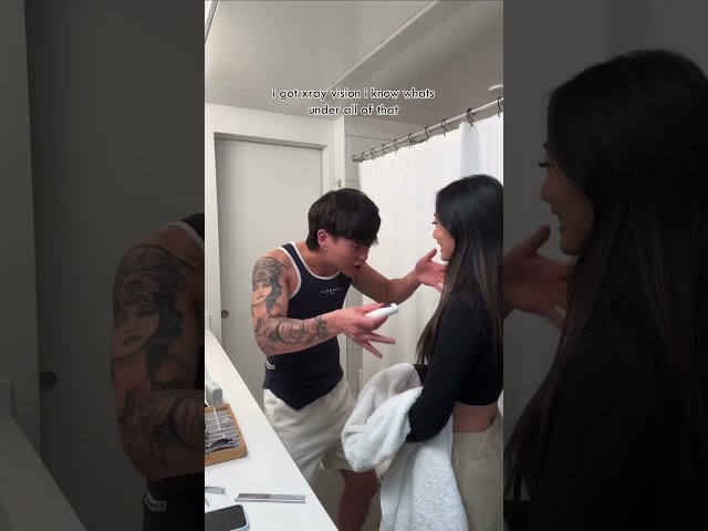 REUPLOAD: asking my husband to get out so i can shower #couple #couplecomedy #shorts