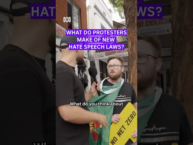 What do protesters make of NSW's new hate speech laws? #Protest#HateSpeechLaws #PublicDebate