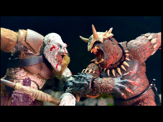 BATTLE BEAST vs ARES KONG OF WAR | STOP MOTION BATTLE |