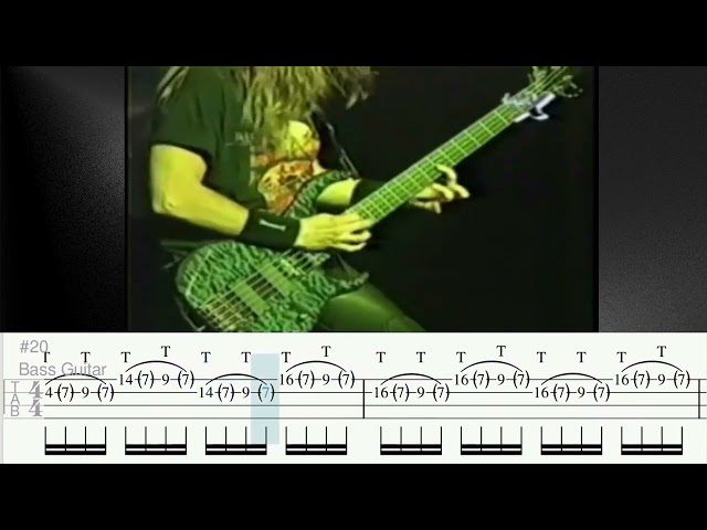 CRAZY David Ellefson Bass Solo + TABS (Megadeth live, Santiago, Chile - 1995)