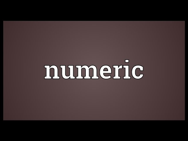 Numeric Meaning