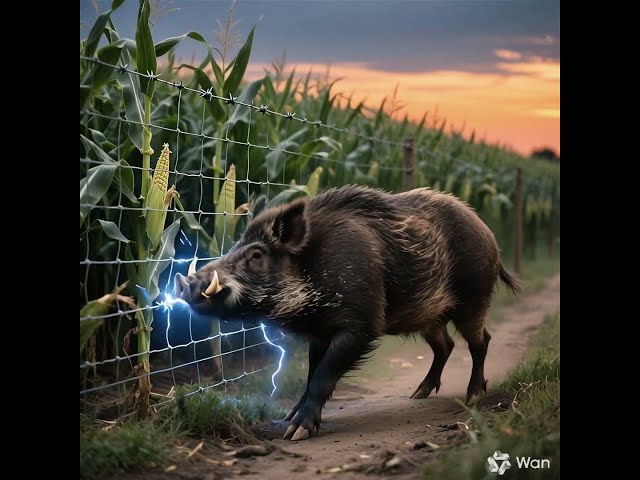Boar🐗 Meets⚡Shock💥! 1:1-8025 #Boars #Farm #Corns #Shorts