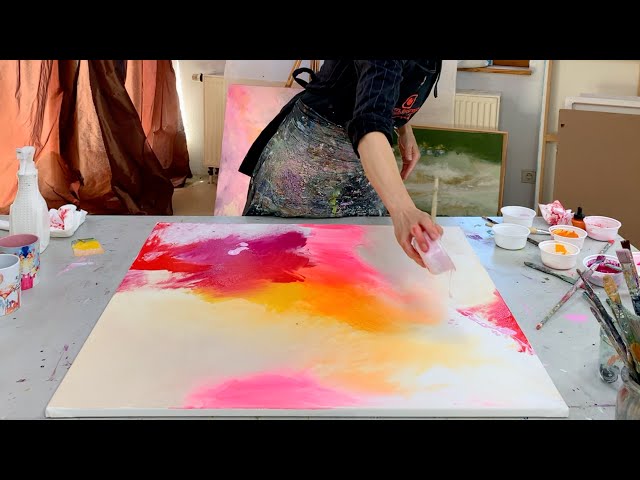 Wow! Big color highlight - easy with hands on XXL canvas! Beginners
