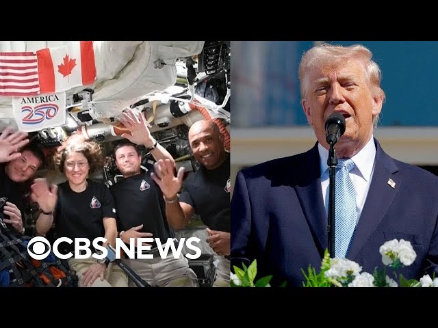 Watch: Trump calls Artemis II crew, congratulates them on historic trip around moon