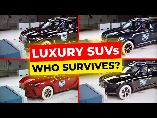 Luxury SUV Crash Test Results – BMW X5 vs Volvo XC90 vs Audi Q8 vs Mercedes GLE