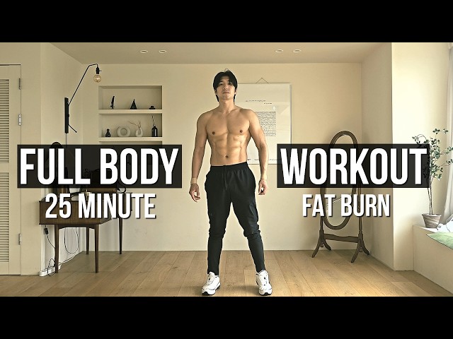 25 MIN FULL BODY WORKOUT AT HOME (Fat Burn & No Equipment)