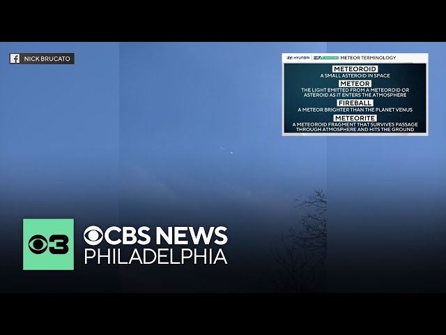 Fireball reportedly seen in sky from New Jersey, Pennsylvania