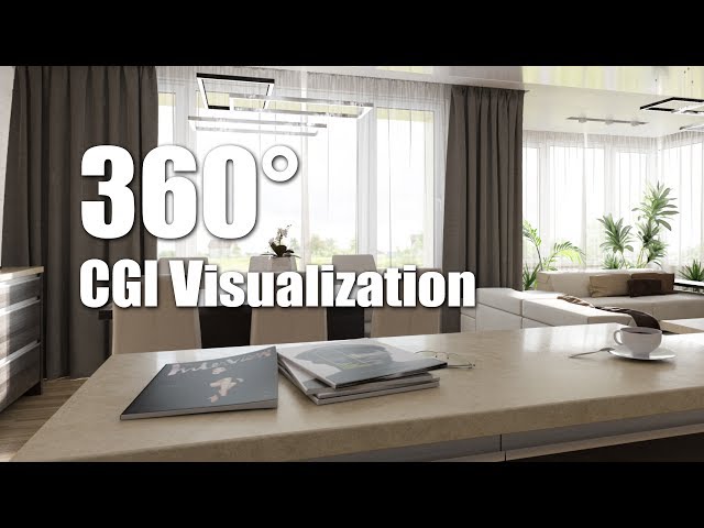 360º CGI Panorama - Apartment 17 - Living Room - v.1