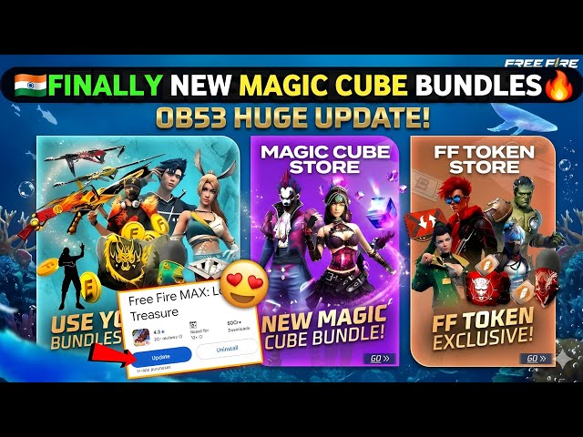TOMORROW OB53 UPDATE🇮🇳 TRIPLE STORE UPDATE🤩 | FREE FIRE NEW EVENT | NEW MAGIC CUBE STORE UPDATE 2026