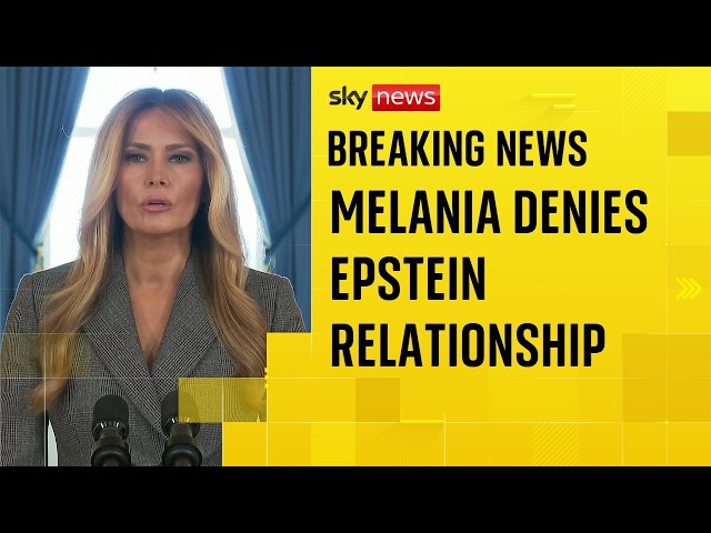 Melania Trump appears in surprise live video from White House to address Epstein relationship 'lies'