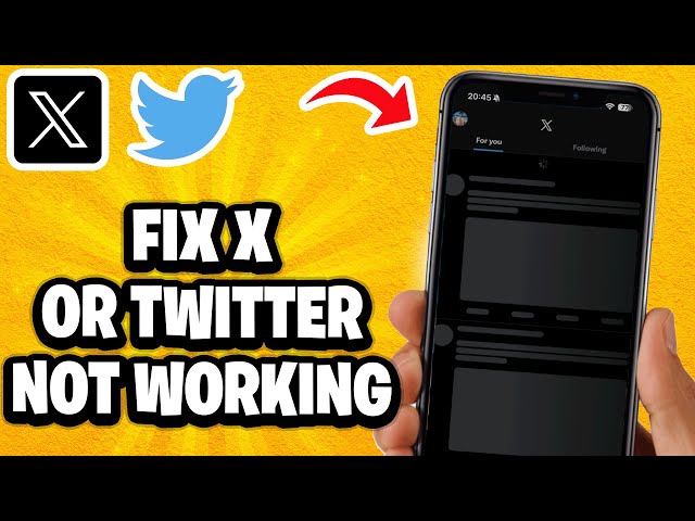 How To FIX X Not Working (Why Is Twitter Down)