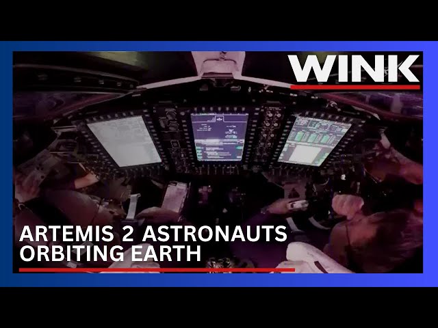 Artemis 2 astronauts orbiting Earth before engine burn sends them to moon