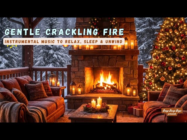 Gemütliche Kaminfeuer- und Instrumentalmusik für Winterschlaf, Entspannung und Konzentration