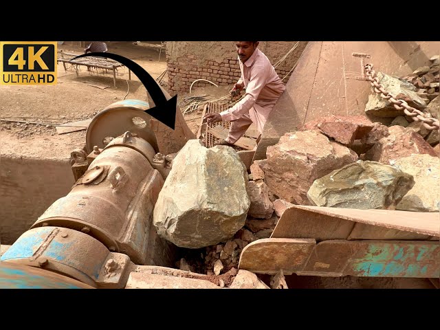 Big Rock Jaw Crusher Machine in Action | Powerful Stone Crushing ASMR Sounds