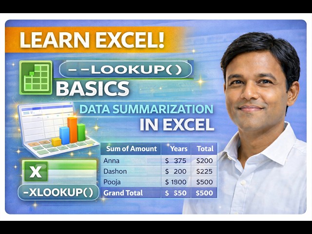 Vlookup + Agg function and Xlookup Functions | Analysis with Excel