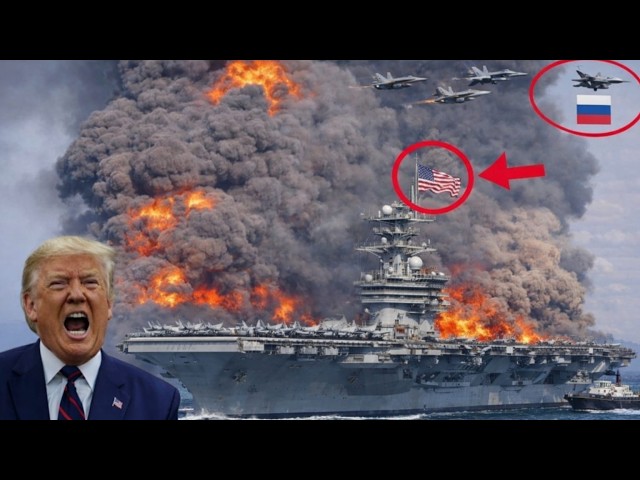 8 Minute Ago! A US aircraft carrier carrying 7,000 tons of explosives was destroyed by a Russian Yak