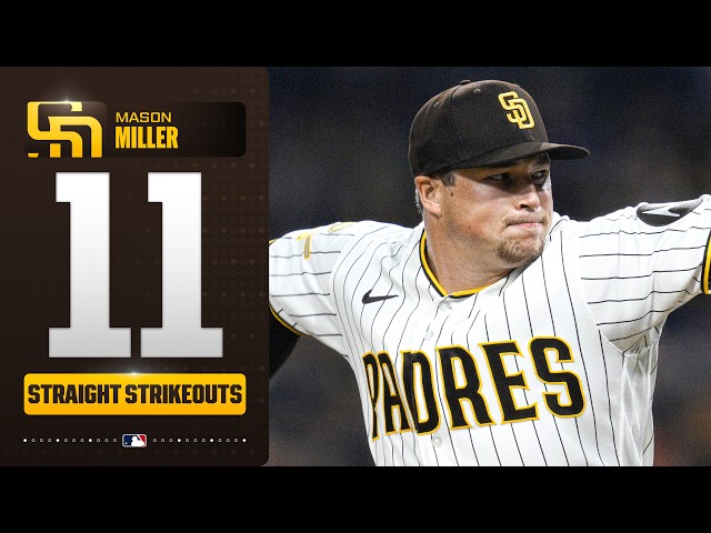 Mason Miller struck out 11 batters in a row! 😳 | MLB Highlights