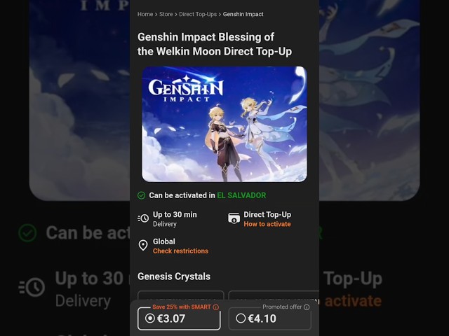 Gamivo Top-Up Cupon Cashback | Recargas confiables Genshin Impact | Marvel Rivals #shorts