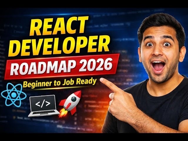 React Roadmap 2026| From Beginner to Job-Ready Developer| Step-by-Step for Beginners Projects Skills