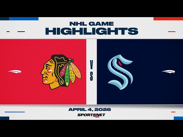 NHL Highlights | Blackhawks vs. Kraken- April 4, 2026