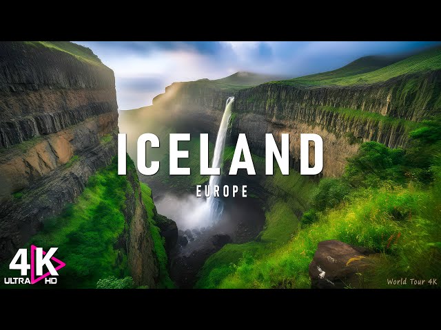 FLYING OVER ICELAND (4K UHD) - Relaxing Music Along With Beautiful Nature Videos - 4K Video HD