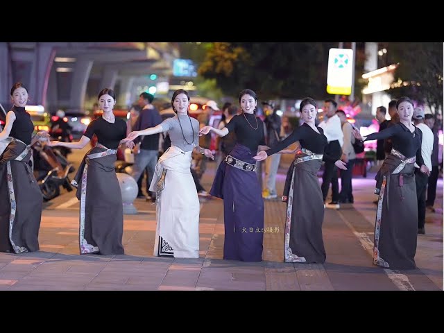 Beautiful Tibetan sisters，Wonderful Tibetan dance "Bhutanese Dance”