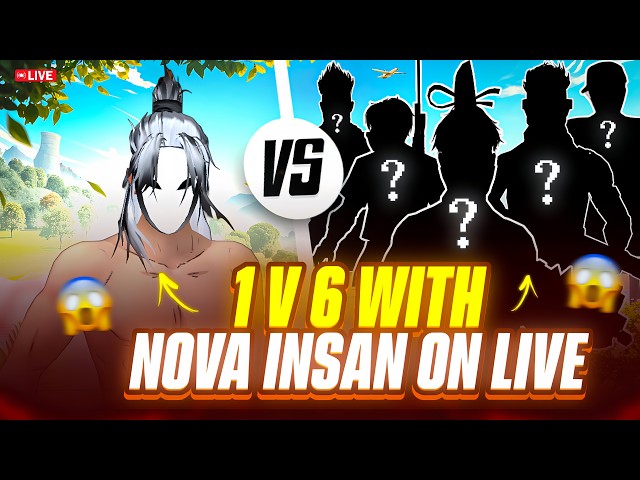 LIVE 🔴 1 Vs 6 Custom Gameplay 🔥 | Free Fire Live Stream🚀 #freefire #nonstop_live  #gyangaming