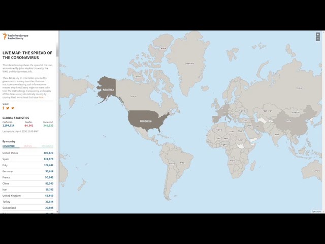 [LIVE]corona virus pandemic: real time counter ,world map, news