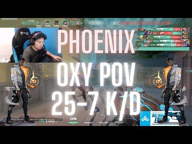 Cloud9 OXY POV Phoenix on Pearl 25-7 K/D (VALORANT Pro POV)