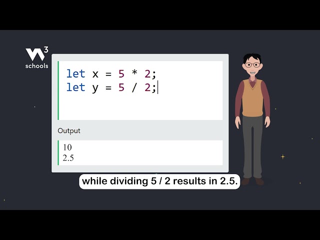 JavaScript Arithmetic Operators - Part 4 - Multiply & Divide - #w3schools #javascript #programming