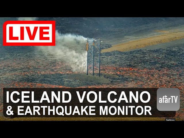 🔴 Live Now: 24/7 Iceland Volcano Watch (Multi-cams)