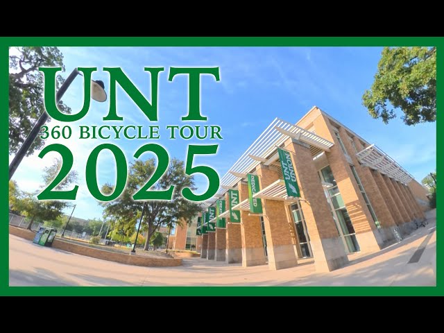Tour UNT Campus on Bicycle From Your Own Perspective - 360 Degree Insta X5