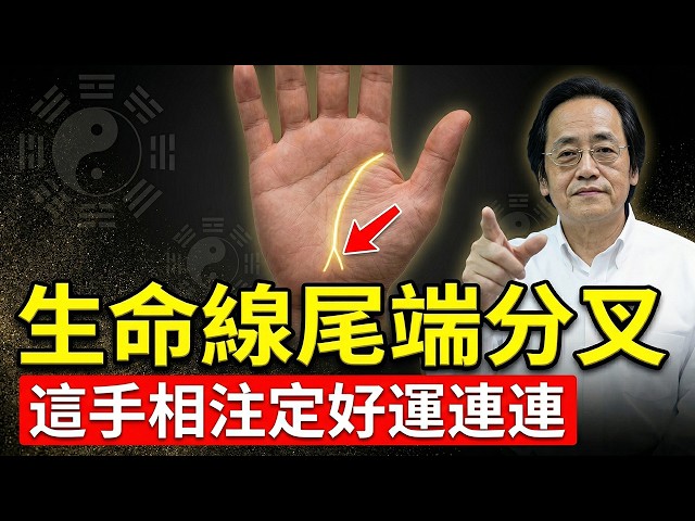 倪海廈：出外逢貴人、中年達巔峰！擁有這種「生命線尾端分叉」，註定好運連連#倪海廈 #中醫養生 #經方 #看手相 #生命線分岔