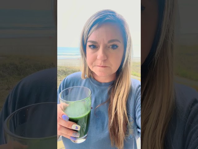 Taste test by the beach with green delights! #greens #beach #tastetest