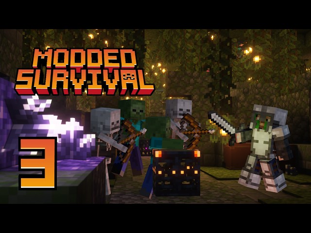 I Dug Into a LUSH DUNGEON Structure in Modded Survival! Episode 3