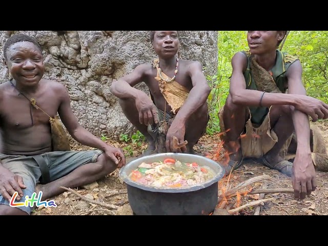 Cooking Lunch With Hadzabe Tribe In The Forest