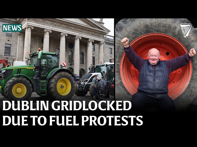Fuel protest causes traffic chaos in Dublin city centre