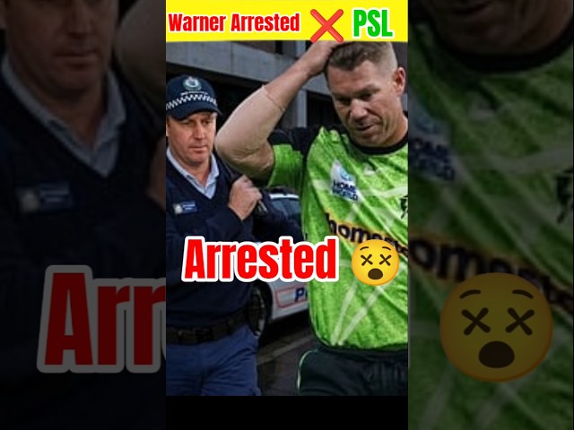 David Warner Arrested – PSL Return in Doubt! 🤨#cricket#shorts #shortvideo