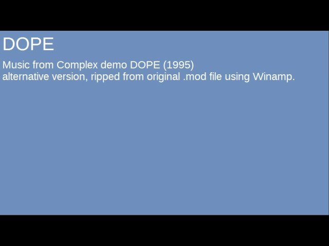 Dope soundtrack (Complex 1995)