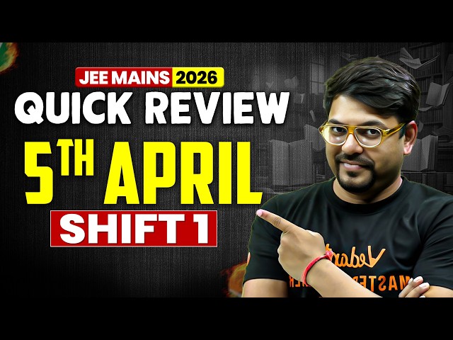❤️JEE 2026 5 April Shift 1 ⚡️Quick Analysis 🤓Super Easy Paper 🤒Super High Cutoff Expected 💔☠️